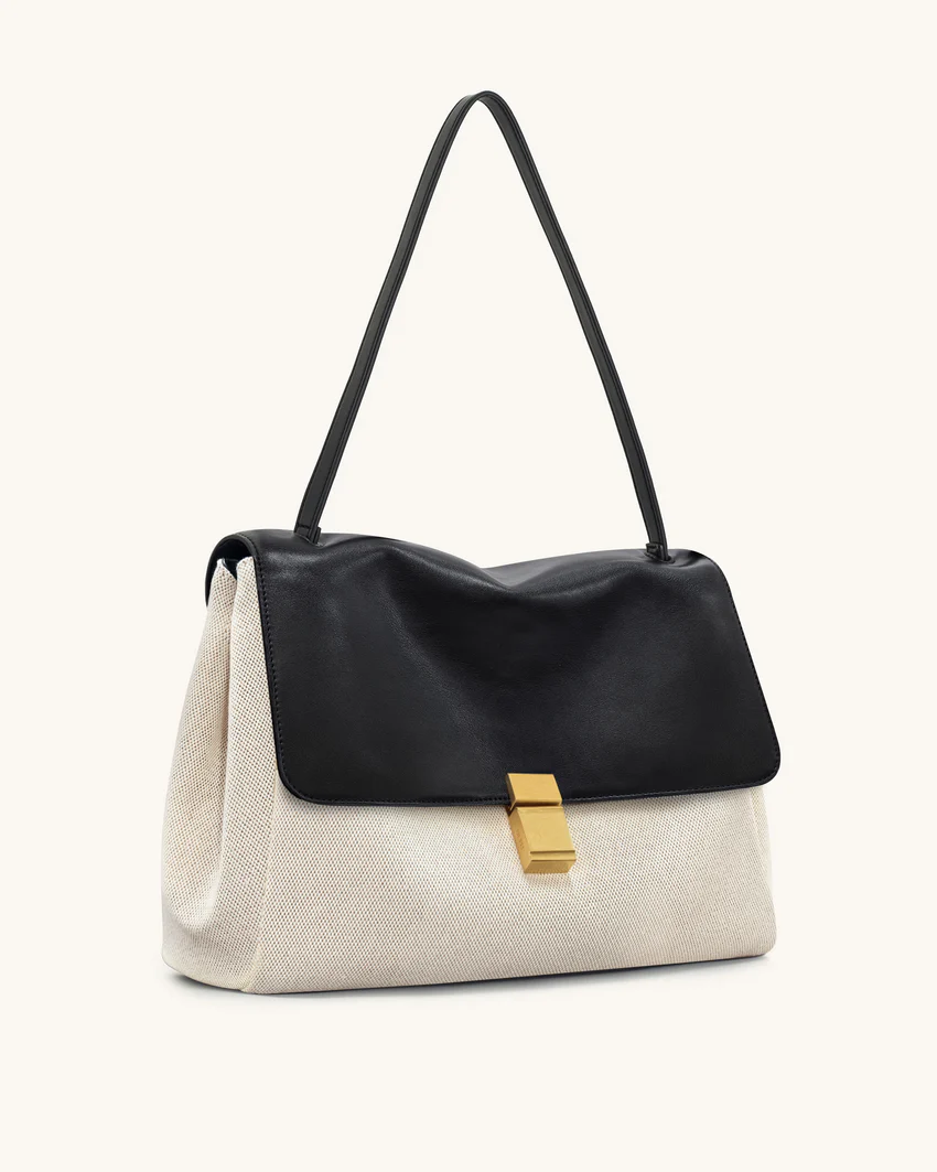 Hilary Shoulder Bag - Black Canvas