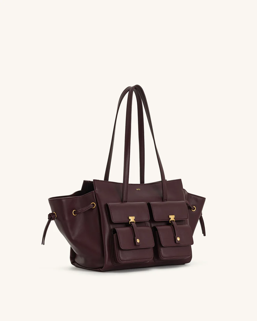 Linda Tote Bag - Deep Burgundy
