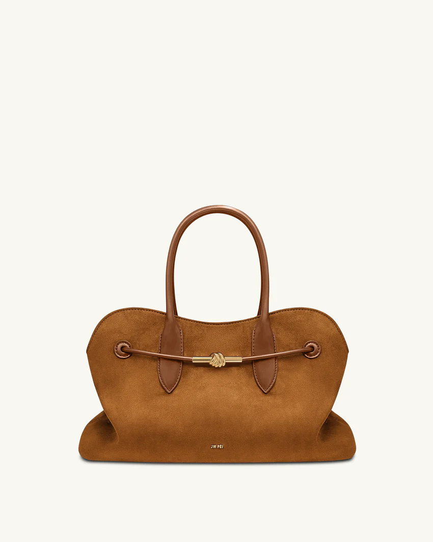 Adele Metal Rope Knot Tote Bag - Caramel Brown