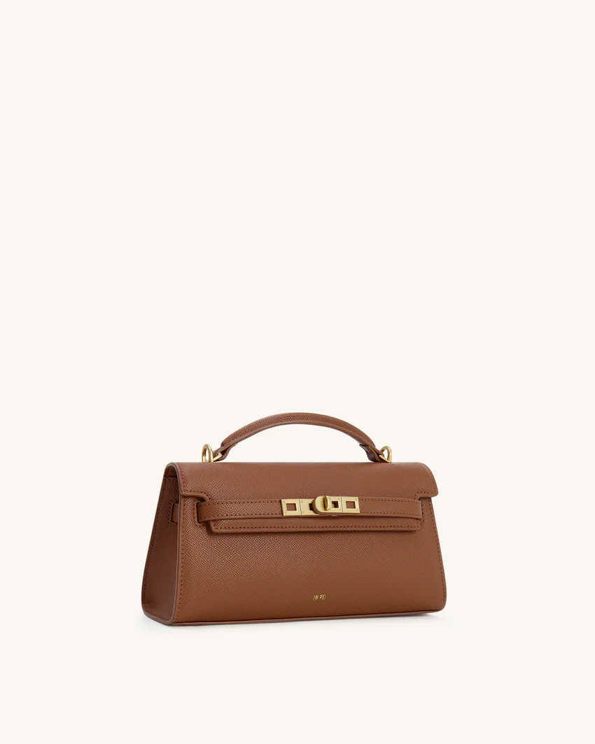 Noor Top Handle Bag - Brown