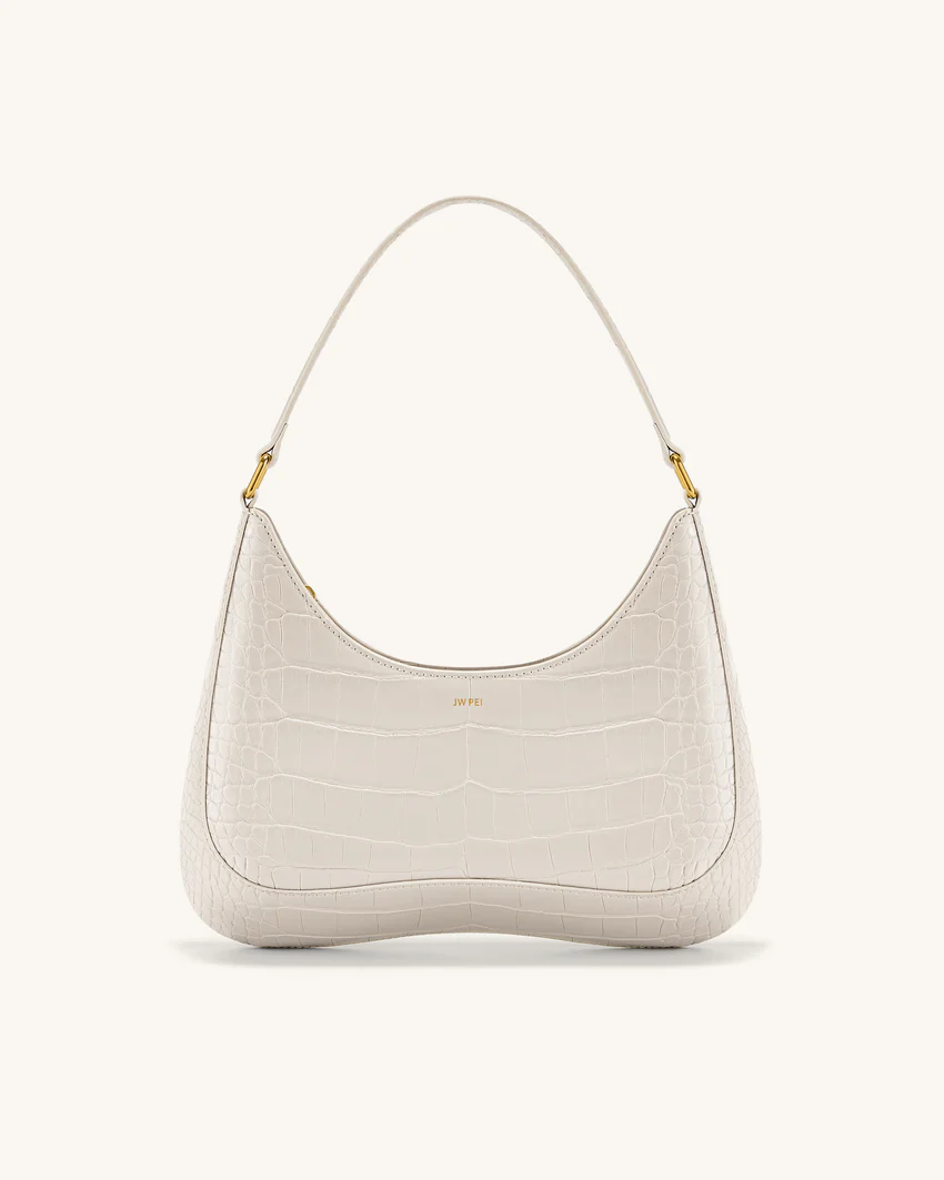 Ruby Shoulder Bag - White Croc