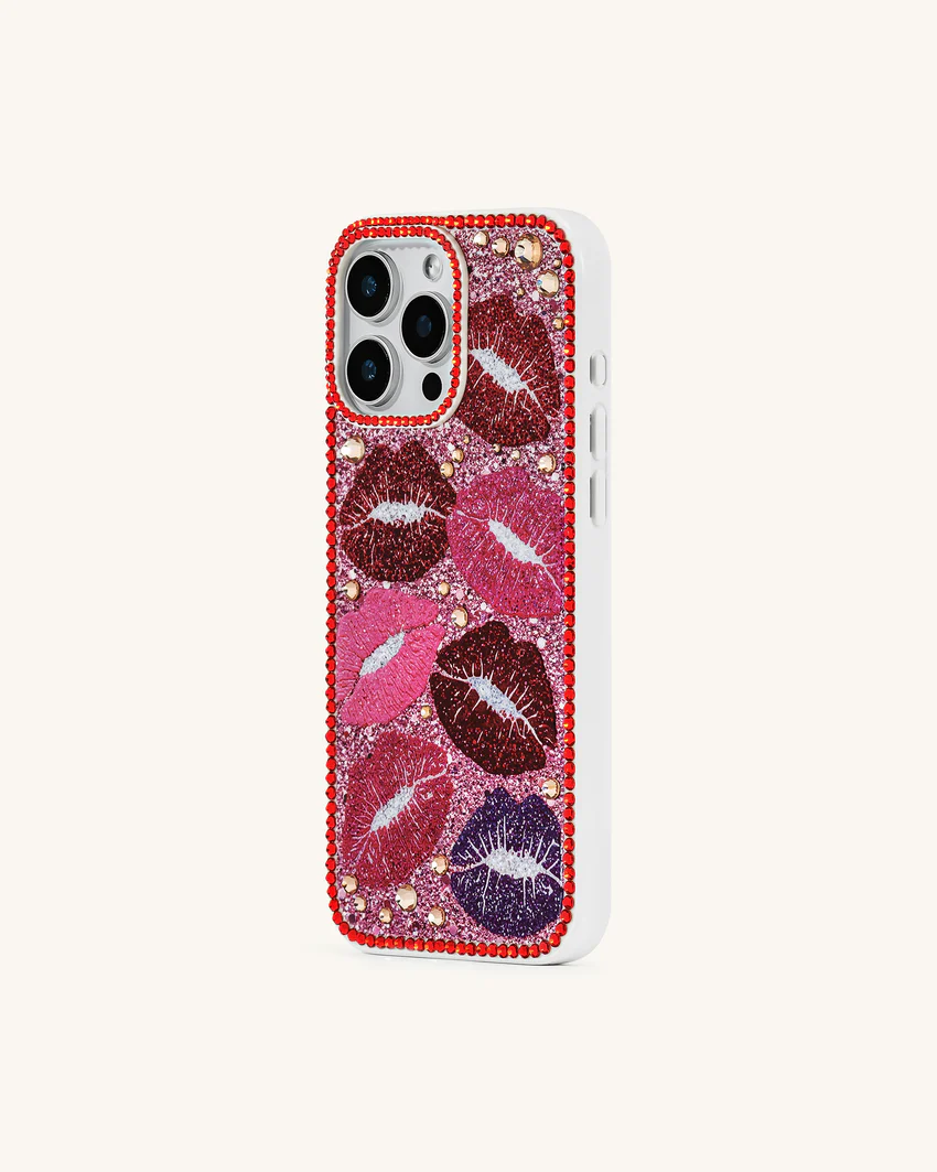 Kiss of Glamour Phone Case - Multicolor Red