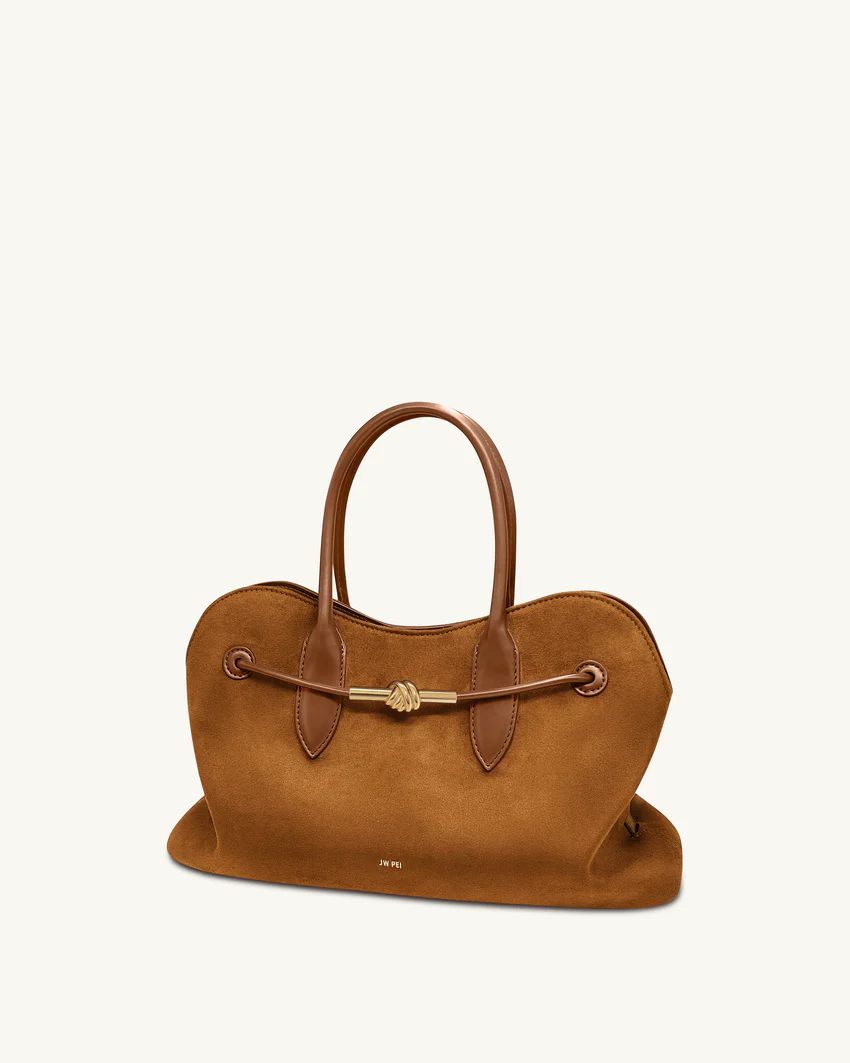 Adele Metal Rope Knot Tote Bag - Caramel Brown