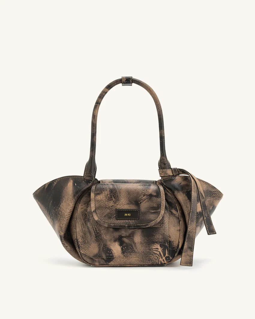 Zoey Pockets Shoulder Bag - Brown