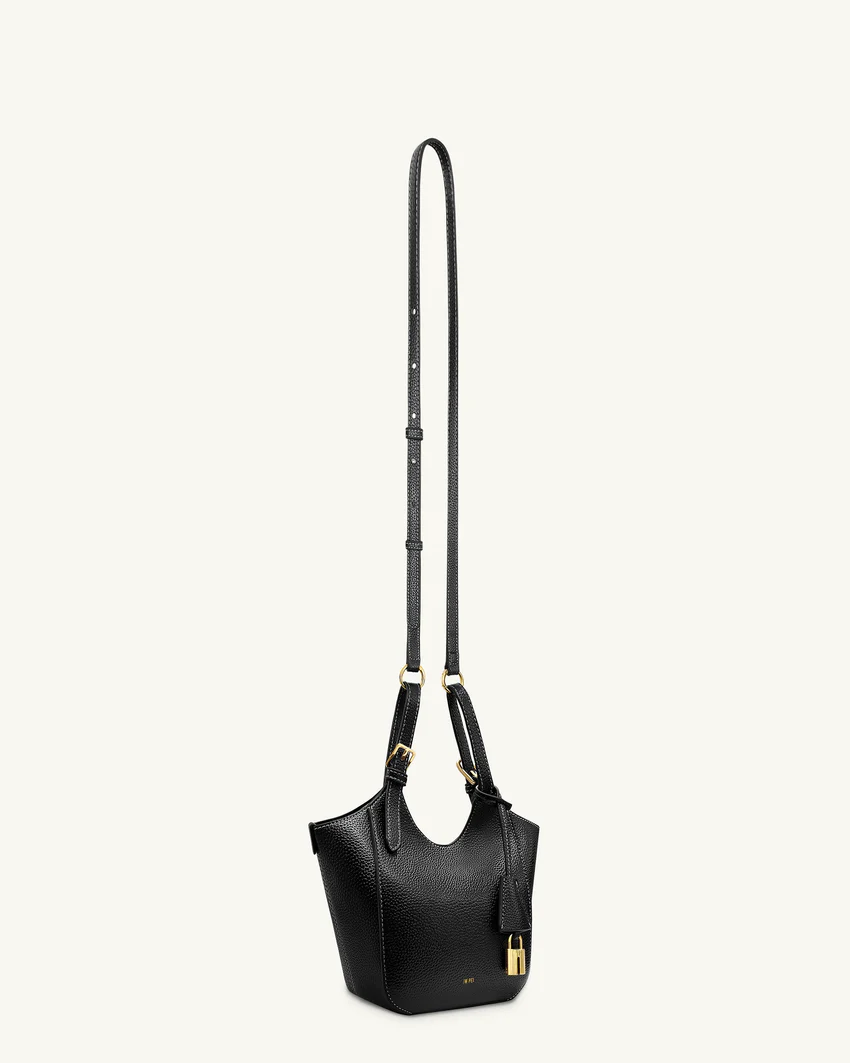 Ines Padlock Tote Bag - Black