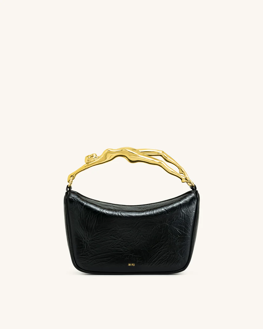 Jenny Human-shaped Handle Handbag - Black